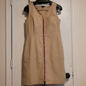 Tommy Hilfiger Khaki Front Zip-up Dress